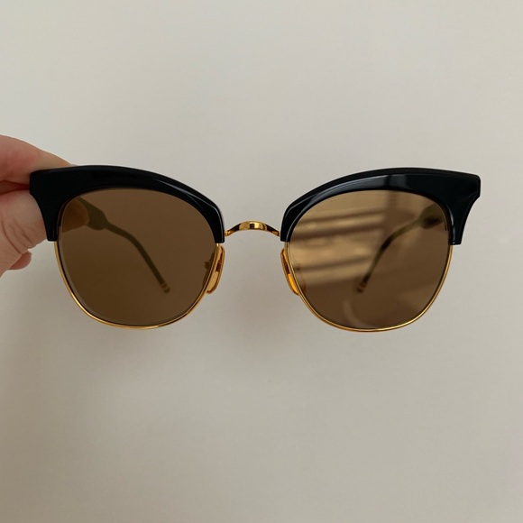 Thom Browne Accessories - $750 Thom Browne sunglasses gold navy blue cateye